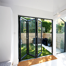 Soundproof bifold doors commercial double glass doors interior folding door price - 副本