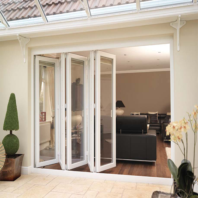 As2047 standard double glazed lowes glass interior folding doors style