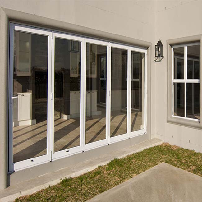Modern house using PVC plastic windows doors upvc folding door