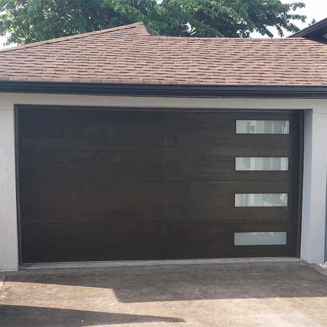 cheap sectional garage doors with small windows and seal