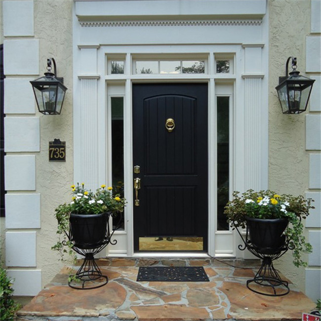 exterior swing open main entrance wooden door design