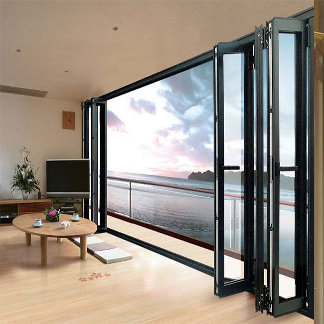 Aluminum folding glass doors multi folding doors for residential & commercial building 