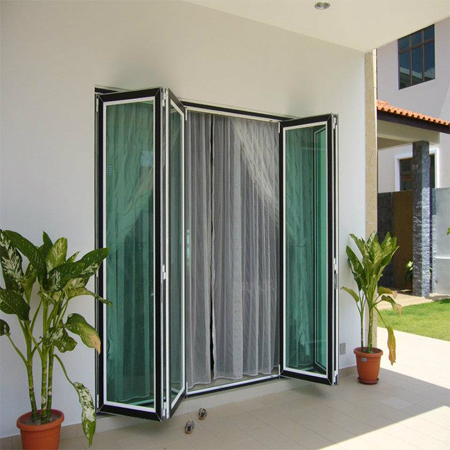 Hot sale frameless glass stacker folding doors