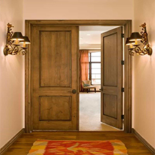double swing interior kitchen room door