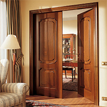Standard size interior solid wood double door