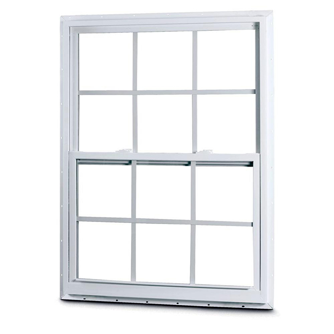  America profile PVC double hung window, vertical sliding window 