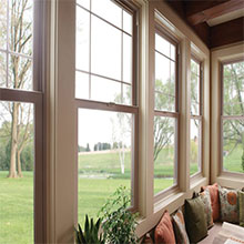 Design style luxury double hung aluminum window 