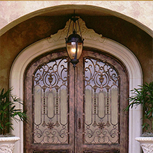  The ornamental wrought iron front door with high quality 