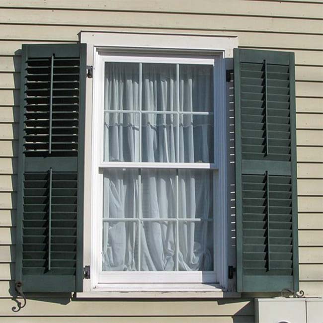 Decoration pvc plantation shutter white pvc louver window